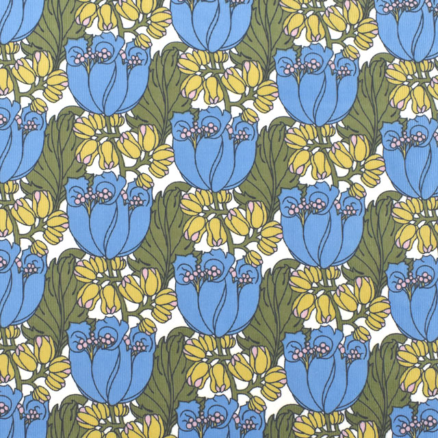 生地 LIBERTY FABRICS リバティ・ファブリックス コーデュロイ 2022AW Tudor Fields チューダー・フィールズ(22-2342205) J22B.ブルー 09Bl25j