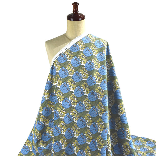 生地 LIBERTY FABRICS リバティ・ファブリックス コーデュロイ 2022AW Tudor Fields チューダー・フィールズ(22-2342205) J22B.ブルー 09Bl25j