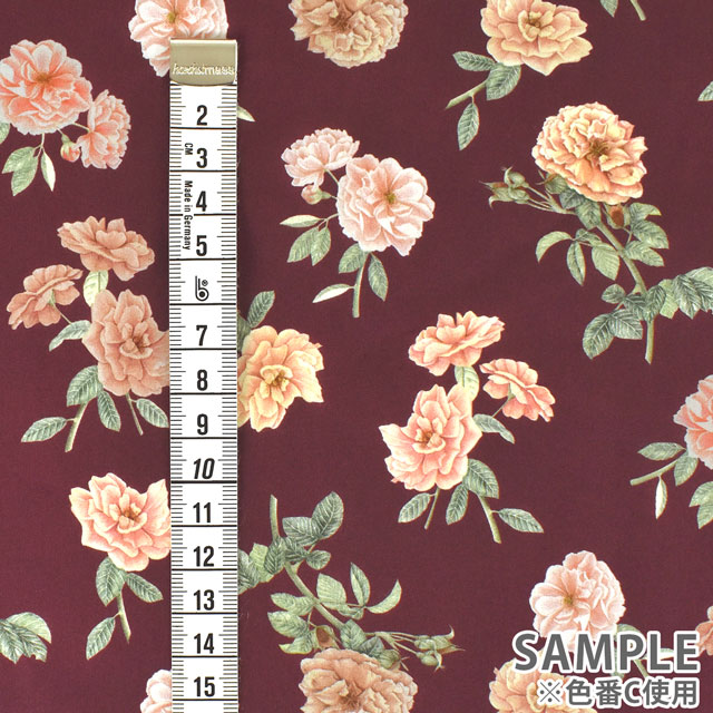 生地 LIBERTY FABRICS リバティ・ファブリックス タナローン 2022AW FLORANATION Scented センテッド(363J6803) C.ボルドー 09Ac03j