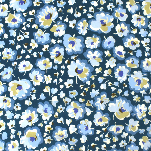 生地 LIBERTY FABRICS リバティ・ファブリックス タナローン 2022AW FLORANATION Sofia Dawn ソフィア・ドーン(363J6813) D.ブルー 99Zz99j