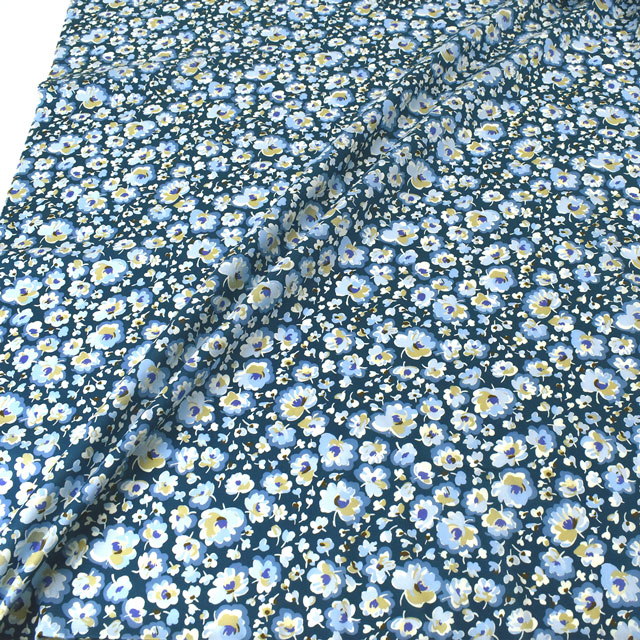 生地 LIBERTY FABRICS リバティ・ファブリックス タナローン 2022AW FLORANATION Sofia Dawn ソフィア・ドーン(363J6813) D.ブルー 99Zz99j