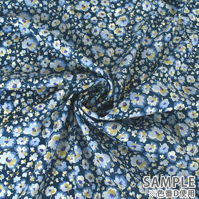 生地 LIBERTY FABRICS リバティ・ファブリックス タナローン 2022AW FLORANATION Sofia Dawn ソフィア・ドーン(363J6813) D.ブルー 99Zz99j
