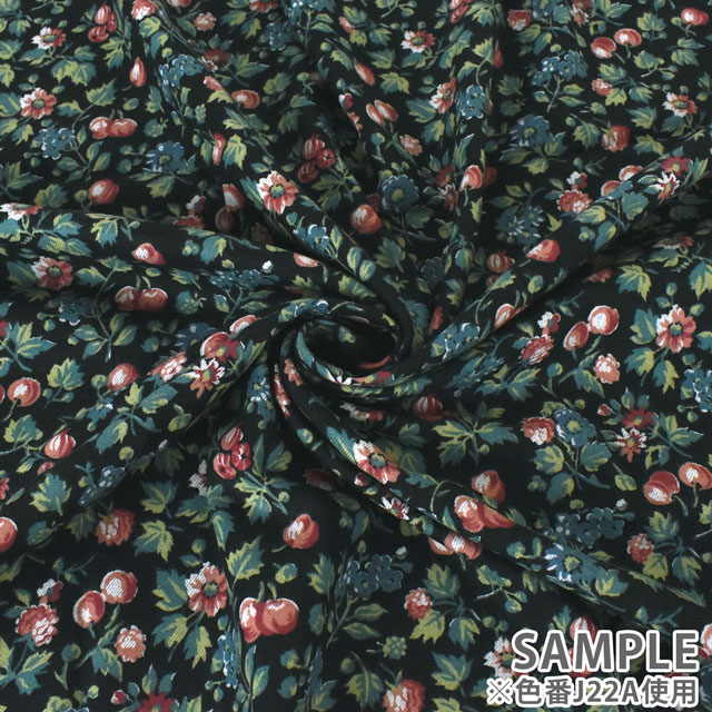 生地 LIBERTY FABRICS リバティ・ファブリックス エアリーコット 2022AW Babette バベット(81-3521263) J22C.ブラウン 09Ac03j