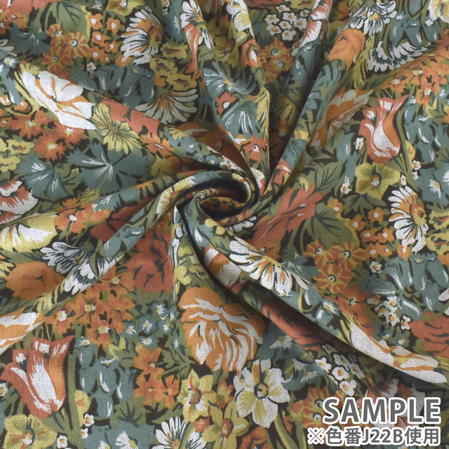 生地 LIBERTY FABRICS リバティ・ファブリックス エアリーコット 2022AW Lamorna ラモーナ(82-3332103) J22B.イエロー 09Ac03j