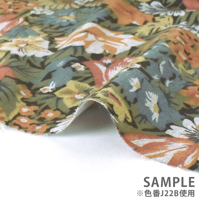 生地 LIBERTY FABRICS リバティ・ファブリックス エアリーコット 2022AW Lamorna ラモーナ(82-3332103) J22B.イエロー 09Ac03j
