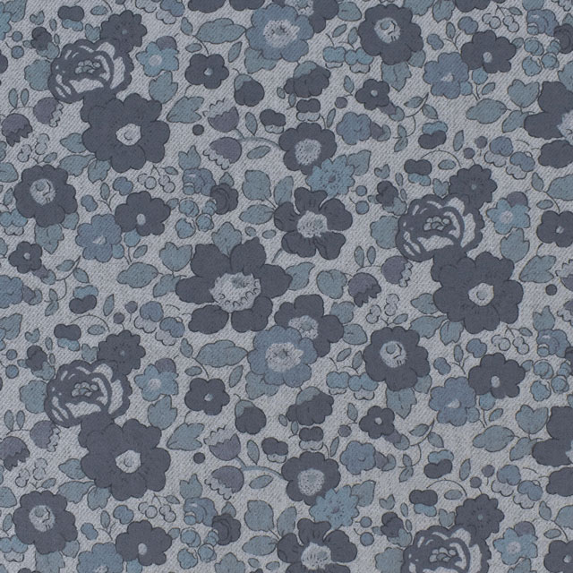 生地 LIBERTY FABRICS リバティ・ファブリックス エアリーコット 2022AW Betsy ベッツィ(3332019) J22W.グレー 99Zz99j