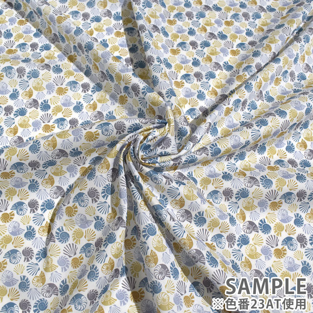 生地 LIBERTY FABRICS リバティ・ファブリックス タナローン 2023SS BEAUTY AND CHAOS She Sells Seashells シー・セルズ・シー・シェルズ(3633111) 23CT.グリーン 09Ac03j