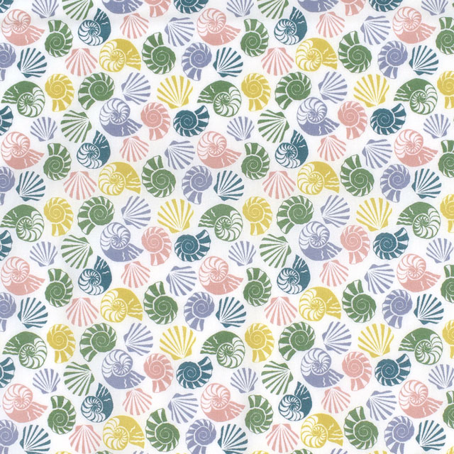 生地 LIBERTY FABRICS リバティ・ファブリックス タナローン 2023SS BEAUTY AND CHAOS She Sells Seashells シー・セルズ・シー・シェルズ(3633111) 23CT.グリーン 09Ac03j