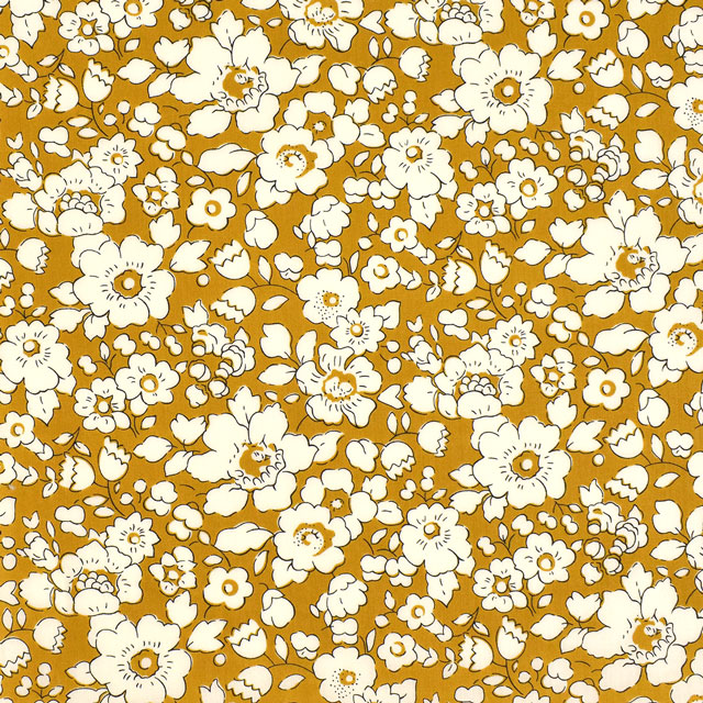 生地 LIBERTY FABRICS リバティ・ファブリックス タナローン 2023SS BEAUTY AND CHAOS Betsy Boo ベッツィ・ブー(3633129) 23BT.マスタード 99Zz99j