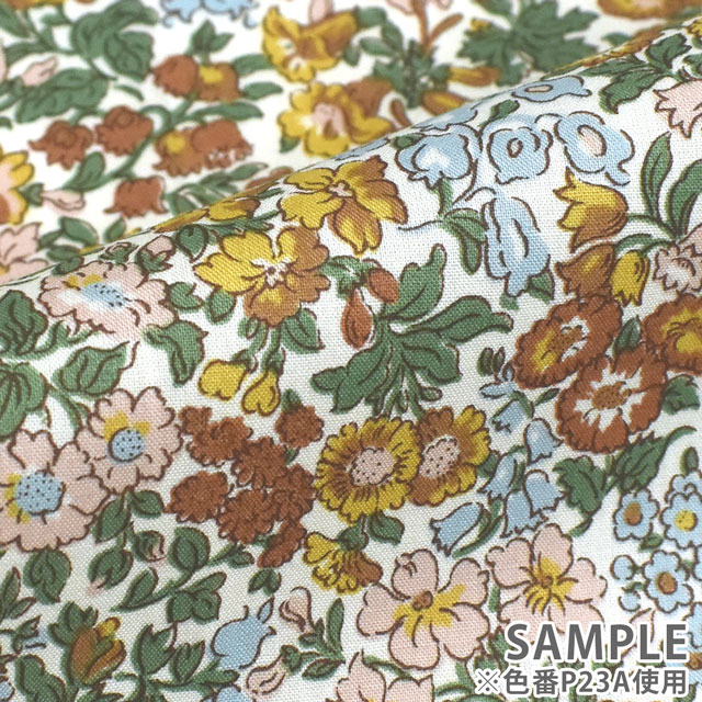 生地 LIBERTY FABRICS リバティ・ファブリックス タナローン 2023SS BEAUTY AND CHAOS Penstemon Road ペンステモン・ロード(1223107) P23A.グリーン 99Zz99j