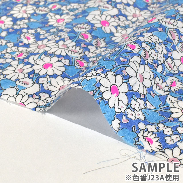 生地 LIBERTY FABRICS リバティ・ファブリックス タナローン 2023SS Neon Liberty Alice Neon アリス・ネオン(DC32677) J23B.ピンク×イエロー 09Ac03j