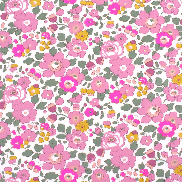 生地 LIBERTY FABRICS リバティ・ファブリックス タナローン 2023SS Neon Liberty Betsy ベッツィ(3332019N) J23B.ピンク×ピンク 99Zz99j