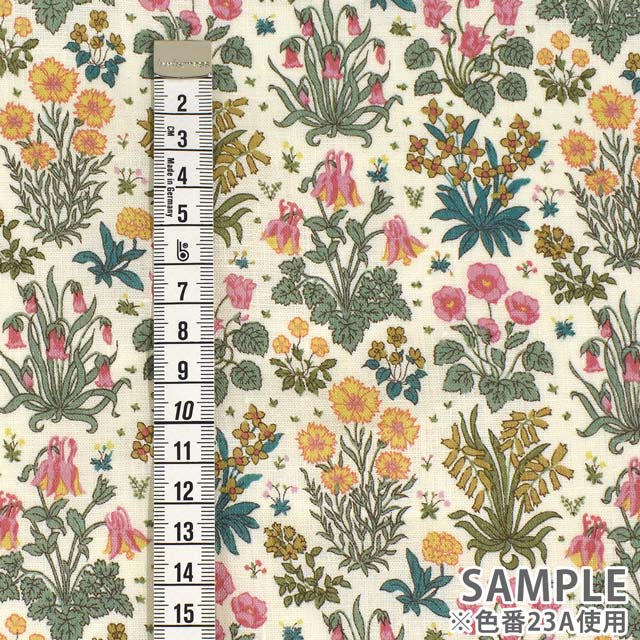 生地 LIBERTY FABRICS リバティ・ファブリックス フランダースリネン 2023SS Colombe Study コロンブ・スタディ(23-3633133) 23A.クリーム×マルチ 99Zz99j
