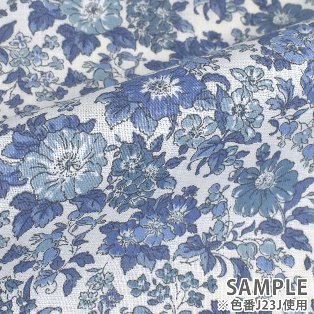 生地 LIBERTY FABRICS リバティ・ファブリックス フランダースリネン 2023SS Clare Rich クレア・リッチ(23-3633103) J23I.ホワイト×マルチ 09Ac03j