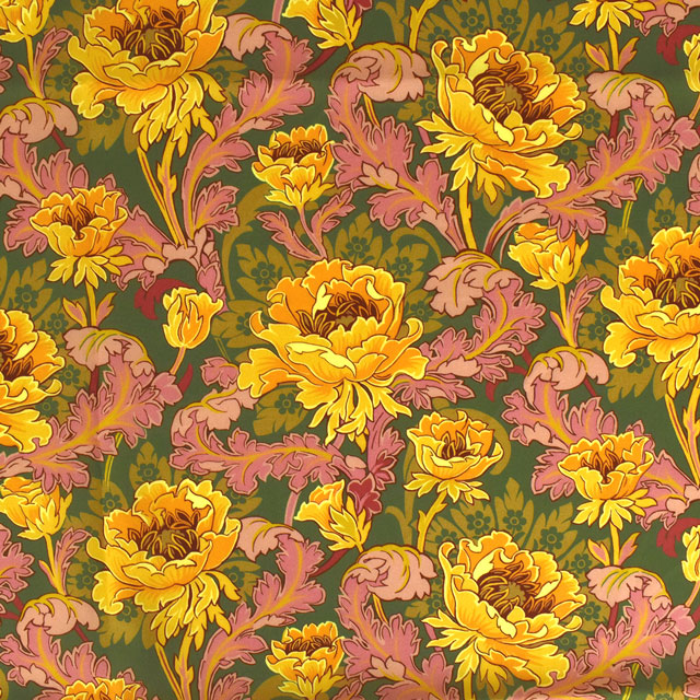 生地 LIBERTY FABRICS リバティ・ファブリックス タナローン 2023SS LIBERTY FLOWER MARKET ASHBEE POPPY アッシュビー・ポピー(363J6821) A.グリーン 99Zz99j