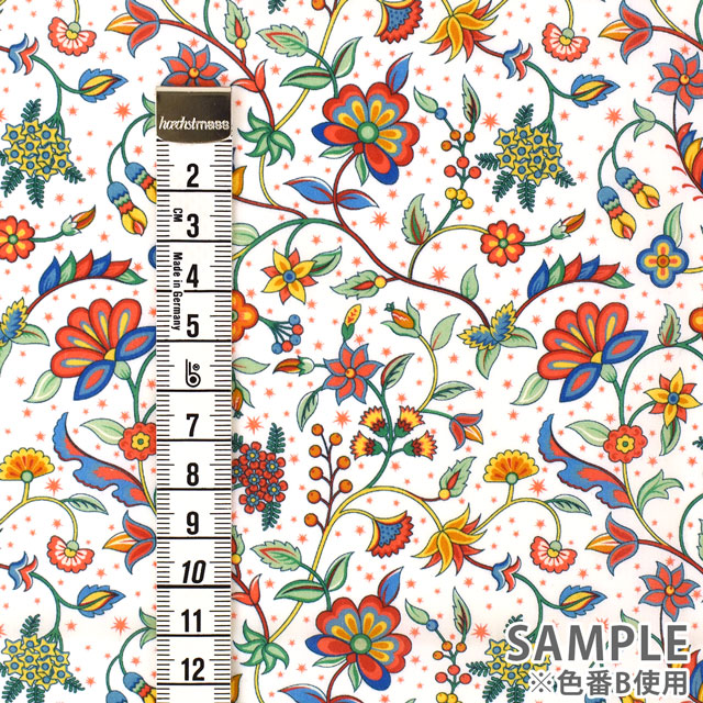 生地 LIBERTY FABRICS リバティ・ファブリックス タナローン 2023SS LIBERTY FLOWER MARKET MIDNIGHT CONSTELLATION ミッドナイト・コンステレイション(363J6822) A.ブルー 99Zz99j