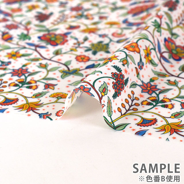 生地 LIBERTY FABRICS リバティ・ファブリックス タナローン 2023SS LIBERTY FLOWER MARKET MIDNIGHT CONSTELLATION ミッドナイト・コンステレイション(363J6822) A.ブルー 99Zz99j