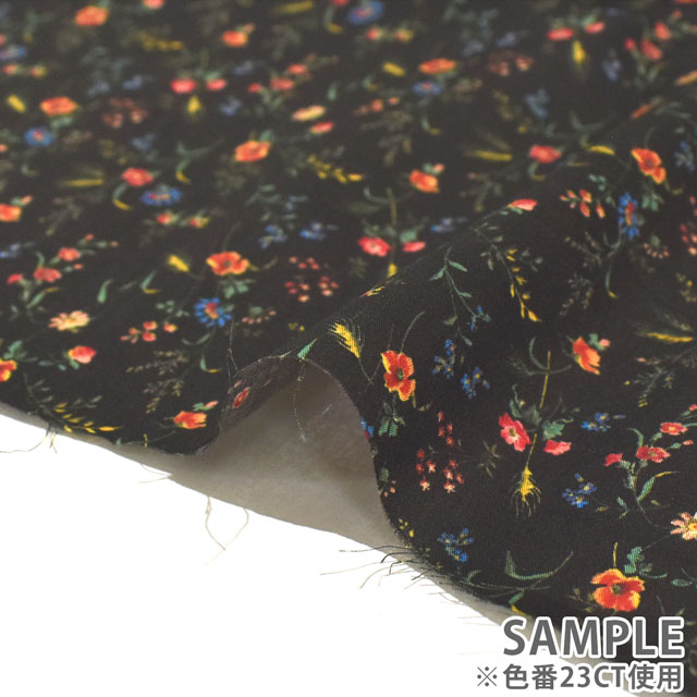 生地 LIBERTY FABRICS リバティ・ファブリックス タナローン 2023AW A LIBERTY ODYSSEY Emma Victoria エマ・ビクトリア(23-3633236) 23CT.ブラック 99Zz99j