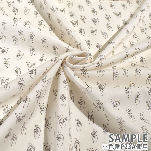 生地 LIBERTY FABRICS リバティ・ファブリックス タナローン 2023AW A LIBERTY ODYSSEY Signs Of Liberty サインズ・オブ・リバティ(23-1223218) P23A.ブラウン 09Ac03j