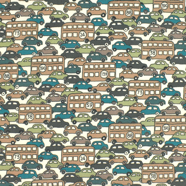 生地 LIBERTY FABRICS リバティ・ファブリックス タナローン 2023AW THE LONDON COLLECTION Hop on Hop off ホップ・オン・ホップ・オフ(3636846) AU.ブラウン 99Zz99j