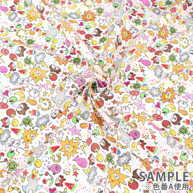 生地 LIBERTY FABRICS リバティ・ファブリックス タナローン 2023AW LIBERTY ANIMALS ODETTE オデット(363J7303) A.イエロー 99Zz99j