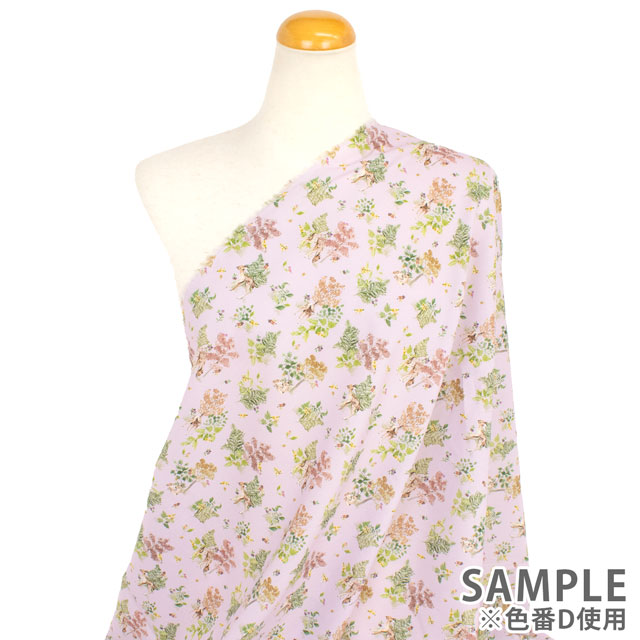 生地 LIBERTY FABRICS リバティ・ファブリックス タナローン 2023AW LIBERTY ANIMALS FOREST DELIGHTS フォレスト・デライツ(363J7307) C.ネイビー 99Zz99j