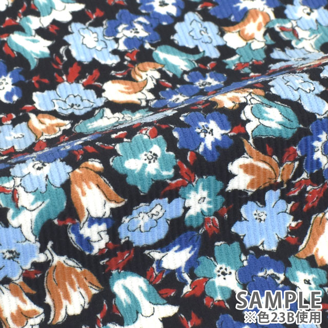 生地 LIBERTY-リバティ- コーデュロイ 2023AW Floralia フローラリア(23-3633242) 23A.グリーン 09Bl24j