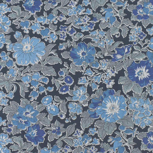 生地 LIBERTY FABRICS リバティ・ファブリックス エアリーコット 2023AW Clare Rich クレア・リッチ(23-3633103L233) J23S.ブルー 09Ac03j