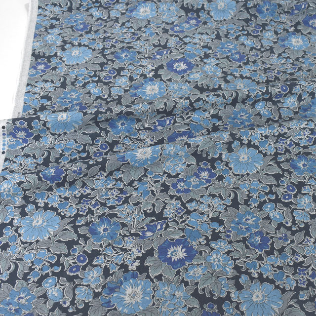 生地 LIBERTY FABRICS リバティ・ファブリックス エアリーコット 2023AW Clare Rich クレア・リッチ(23-3633103L233) J23S.ブルー 09Ac03j