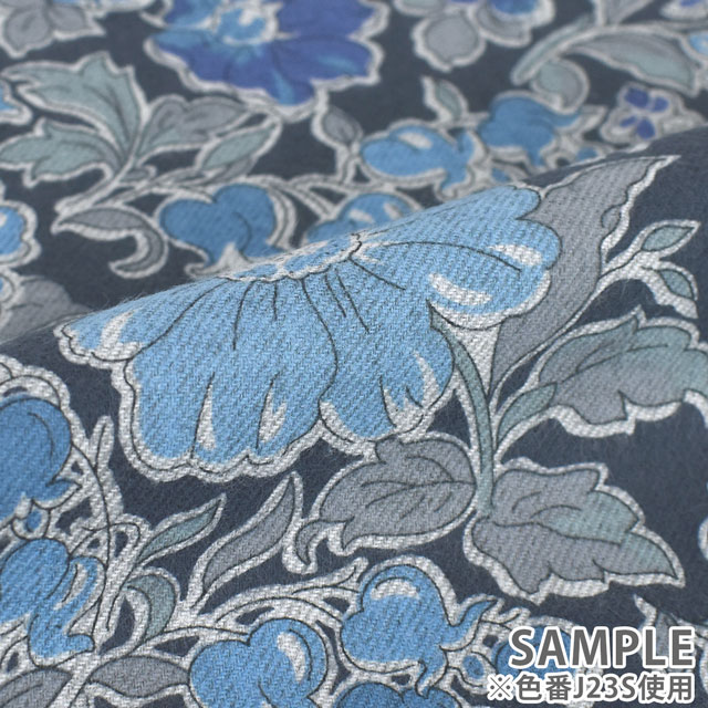 生地 LIBERTY FABRICS リバティ・ファブリックス エアリーコット 2023AW Clare Rich クレア・リッチ(23-3633103L233) J23S.ブルー 09Ac03j