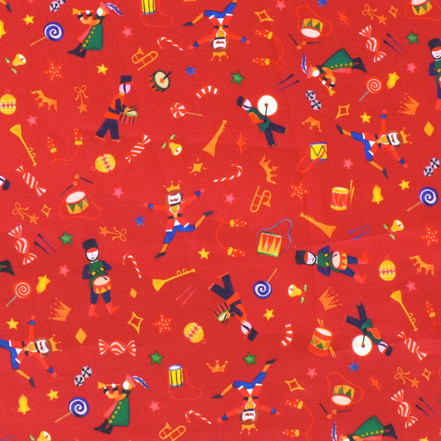 生地 LIBERTY FABRICS リバティ・ファブリックス タナローン 2023AW Liberty Christmas Tumbling Toys タンブリング・トイズ(36368405) DT.レッド 09Ac03j