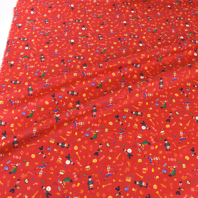 生地 LIBERTY FABRICS リバティ・ファブリックス タナローン 2023AW Liberty Christmas Tumbling Toys タンブリング・トイズ(36368405) DT.レッド 09Ac03j