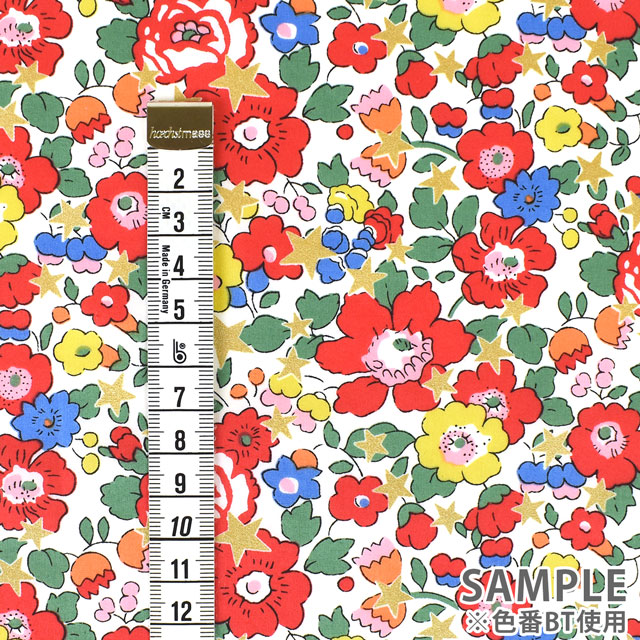 生地 LIBERTY FABRICS リバティ・ファブリックス タナローン 2023AW Liberty Christmas Betsy Star ベッツィ・スター(36368406) AT.ブルー 99Zz99j