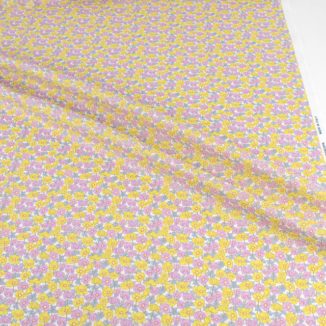 生地 LIBERTY FABRICS リバティ・ファブリックス タナローン 2024SS THE LIBERTY KALEIDOSCOPE Charmian シャーミアン(24-3634117) 24BU.イエロー 09Ac03j