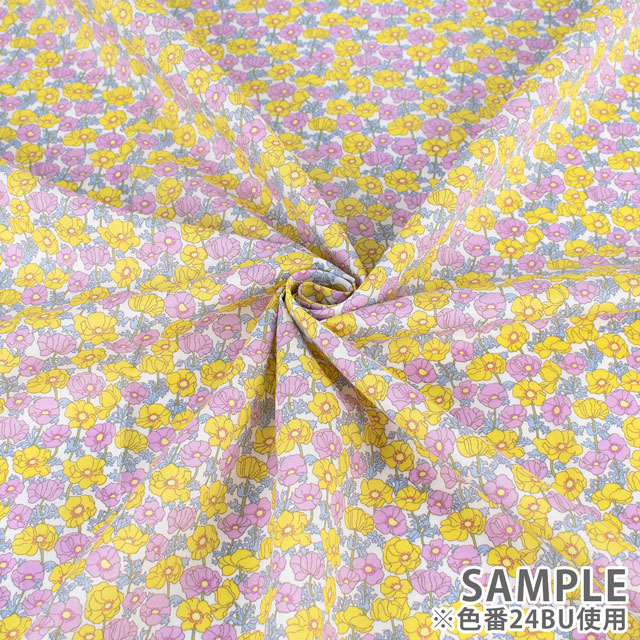 生地 LIBERTY FABRICS リバティ・ファブリックス タナローン 2024SS THE LIBERTY KALEIDOSCOPE Charmian シャーミアン(24-3634117) 24BU.イエロー 09Ac03j