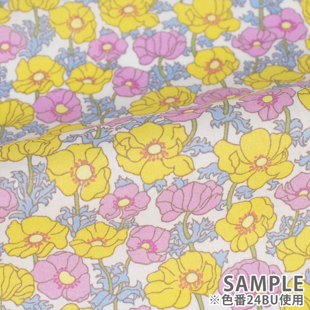 生地 LIBERTY FABRICS リバティ・ファブリックス タナローン 2024SS THE LIBERTY KALEIDOSCOPE Charmian シャーミアン(24-3634117) 24BU.イエロー 09Ac03j