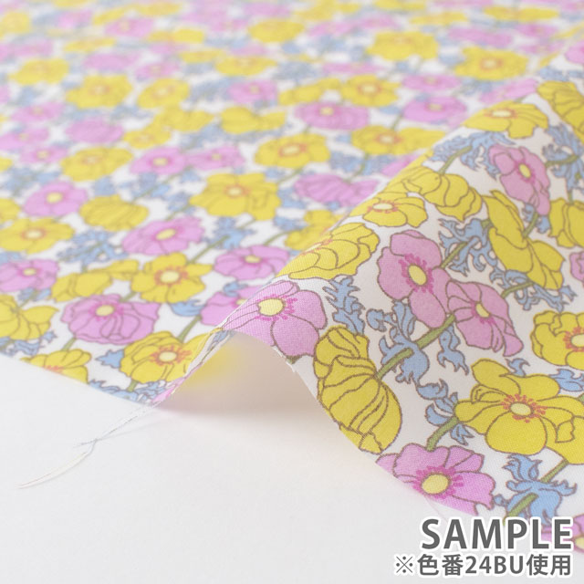 生地 LIBERTY FABRICS リバティ・ファブリックス タナローン 2024SS THE LIBERTY KALEIDOSCOPE Charmian シャーミアン(24-3634117) 24BU.イエロー 09Ac03j