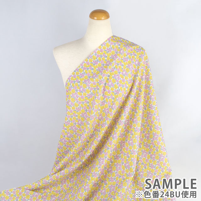 生地 LIBERTY FABRICS リバティ・ファブリックス タナローン 2024SS THE LIBERTY KALEIDOSCOPE Charmian シャーミアン(24-3634117) 24BU.イエロー 09Ac03j