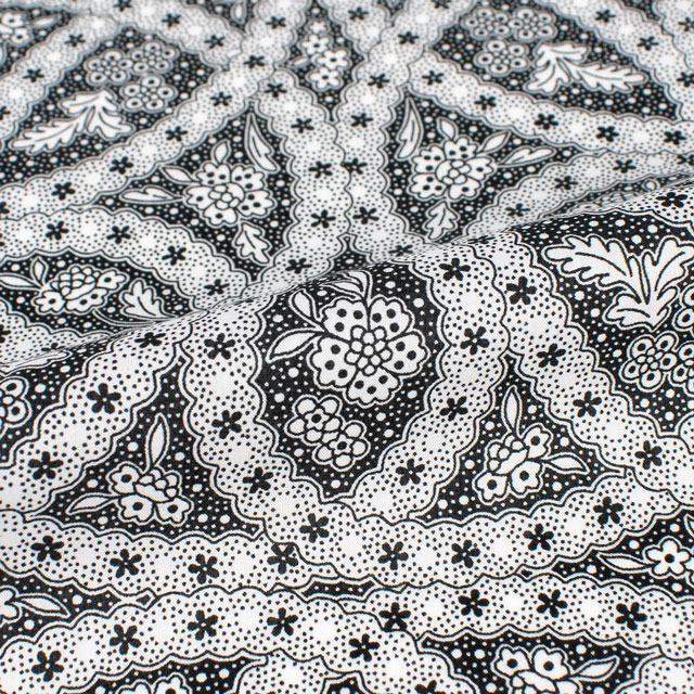 生地 LIBERTY FABRICS リバティ・ファブリックス タナローン 2024SS THE LIBERTY KALEIDOSCOPE Endless Love エンドレス・ラブ(24-3634119) 24BU.ブラック 09Ac03j