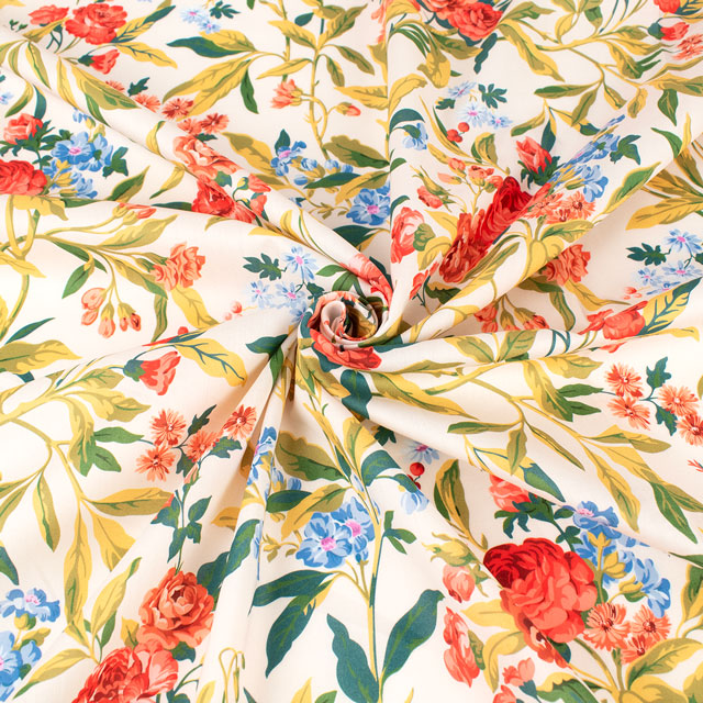 生地 LIBERTY FABRICS リバティ・ファブリックス タナローン 2024SS THE LIBERTY KALEIDOSCOPE Matilda Bloom マチルダ・ブルーム(24-3634120) 24CU.アイボリー 09Ac03j