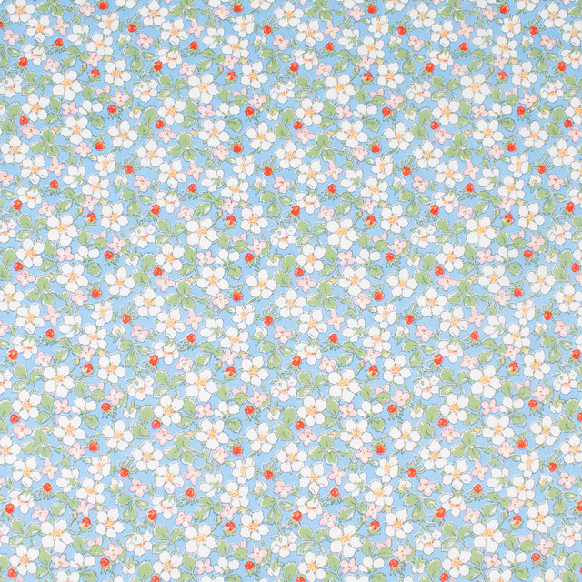 生地 LIBERTY FABRICS リバティ・ファブリックス タナローン 2024SS THE LIBERTY KALEIDOSCOPE Paysanne Blossom ペイザンヌ・ブロッサム(24-3634121) 24BU.ブルー 99Zz99j