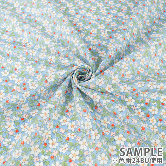 生地 LIBERTY FABRICS リバティ・ファブリックス タナローン 2024SS THE LIBERTY KALEIDOSCOPE Paysanne Blossom ペイザンヌ・ブロッサム(24-3634121) 24BU.ブルー 99Zz99j