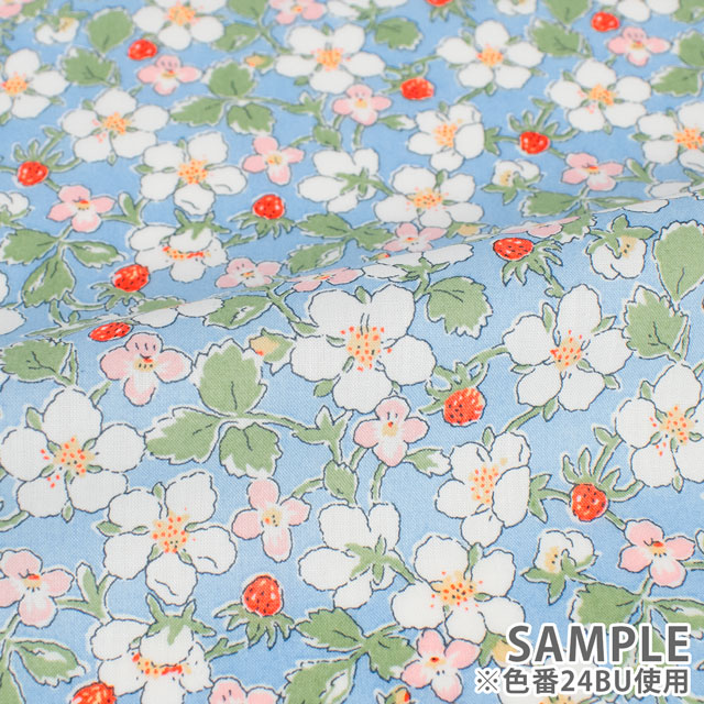 生地 LIBERTY FABRICS リバティ・ファブリックス タナローン 2024SS THE LIBERTY KALEIDOSCOPE Paysanne Blossom ペイザンヌ・ブロッサム(24-3634121) 24BU.ブルー 99Zz99j