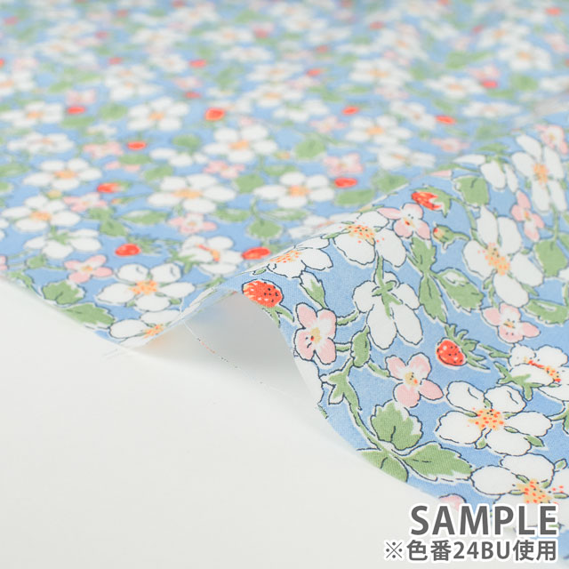 生地 LIBERTY FABRICS リバティ・ファブリックス タナローン 2024SS THE LIBERTY KALEIDOSCOPE Paysanne Blossom ペイザンヌ・ブロッサム(24-3634121) 24BU.ブルー 99Zz99j