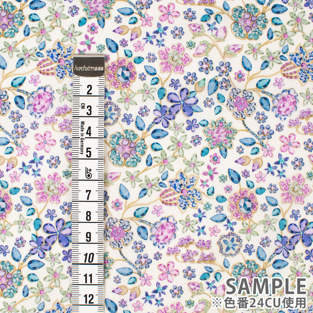 生地 LIBERTY FABRICS リバティ・ファブリックス タナローン 2024SS THE LIBERTY KALEIDOSCOPE Fiona Devaux フィオナ・ドゥヴォー(24-3634134) 24CU.ブルー 99Zz99j