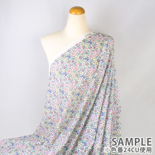 生地 LIBERTY FABRICS リバティ・ファブリックス タナローン 2024SS THE LIBERTY KALEIDOSCOPE Fiona Devaux フィオナ・ドゥヴォー(24-3634134) 24CU.ブルー 99Zz99j