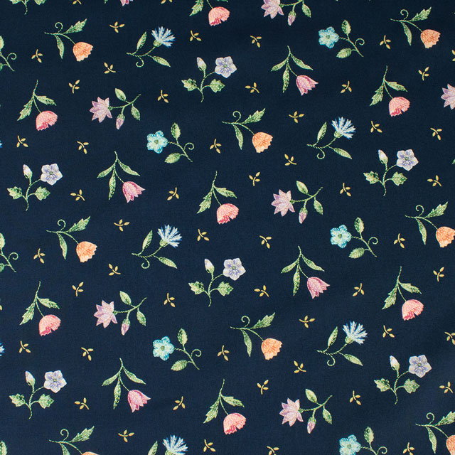 生地 LIBERTY FABRICS リバティ・ファブリックス タナローン 2024SS THE LIBERTY KALEIDOSCOPE Royal Threads ロイヤル・スレッズ(24-3634146) 24AU.ネイビー 99Zz99j