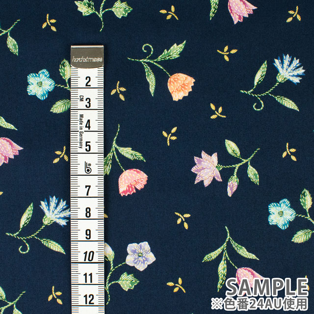 生地 LIBERTY FABRICS リバティ・ファブリックス タナローン 2024SS THE LIBERTY KALEIDOSCOPE Royal Threads ロイヤル・スレッズ(24-3634146) 24AU.ネイビー 99Zz99j