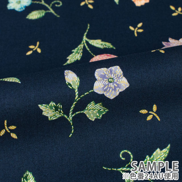 生地 LIBERTY FABRICS リバティ・ファブリックス タナローン 2024SS THE LIBERTY KALEIDOSCOPE Royal Threads ロイヤル・スレッズ(24-3634146) 24AU.ネイビー 99Zz99j