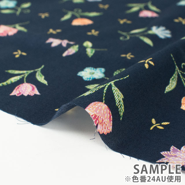 生地 LIBERTY FABRICS リバティ・ファブリックス タナローン 2024SS THE LIBERTY KALEIDOSCOPE Royal Threads ロイヤル・スレッズ(24-3634146) 24AU.ネイビー 99Zz99j